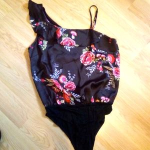 Satin Floral bodysuit
